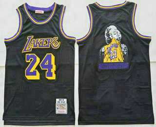 Men's Los Angeles Lakers #24 Kobe Bryant Black Marilyn Monroe Swingman Jersey,We sell and wholesale Men's Los Angeles Lakers #24 Kobe Bryant Black Marilyn Monroe Swingman Jersey on line form chian!
